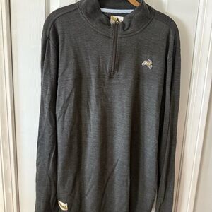 Tracksmith Dark Gray Zip-Up Sweater